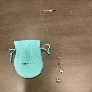 Tiffany & Co. necklace with two dropped hearts.